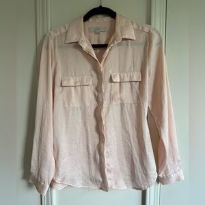 LOFT Blush Pink Long Sleeve Shirt